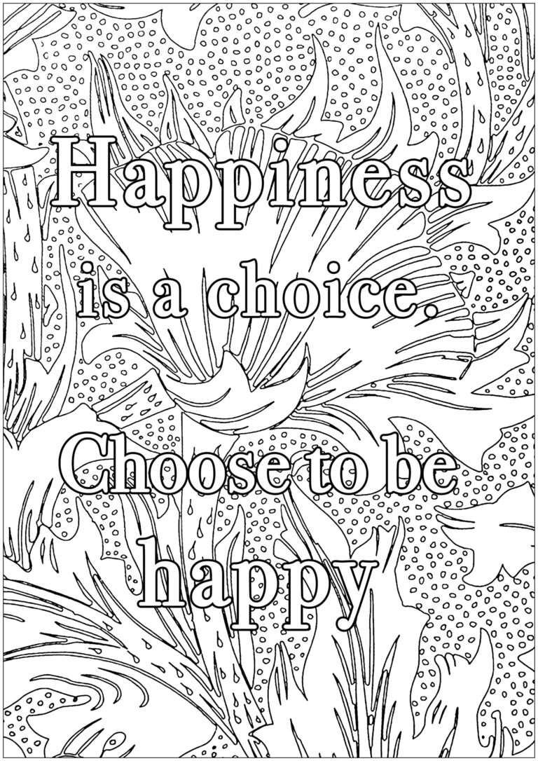 11 Free Printable Quote Coloring Pages for Adults