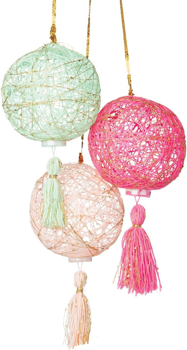 3 hanging String lantern crafts for teens