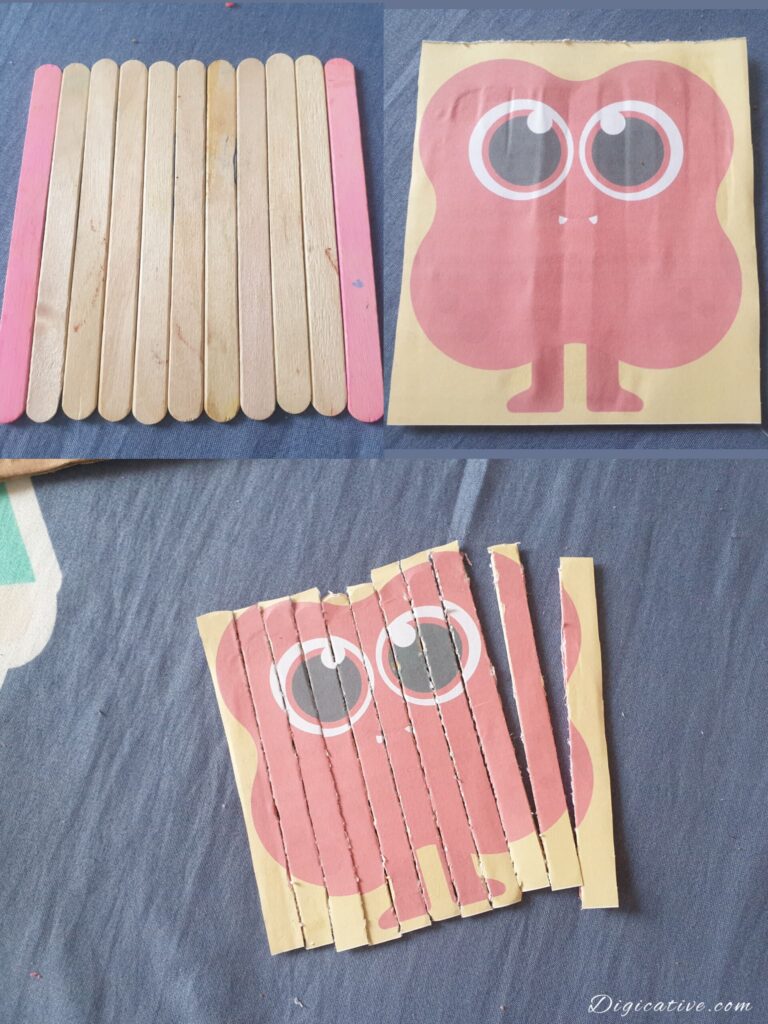 Popsicle Stick Picture Puzzle