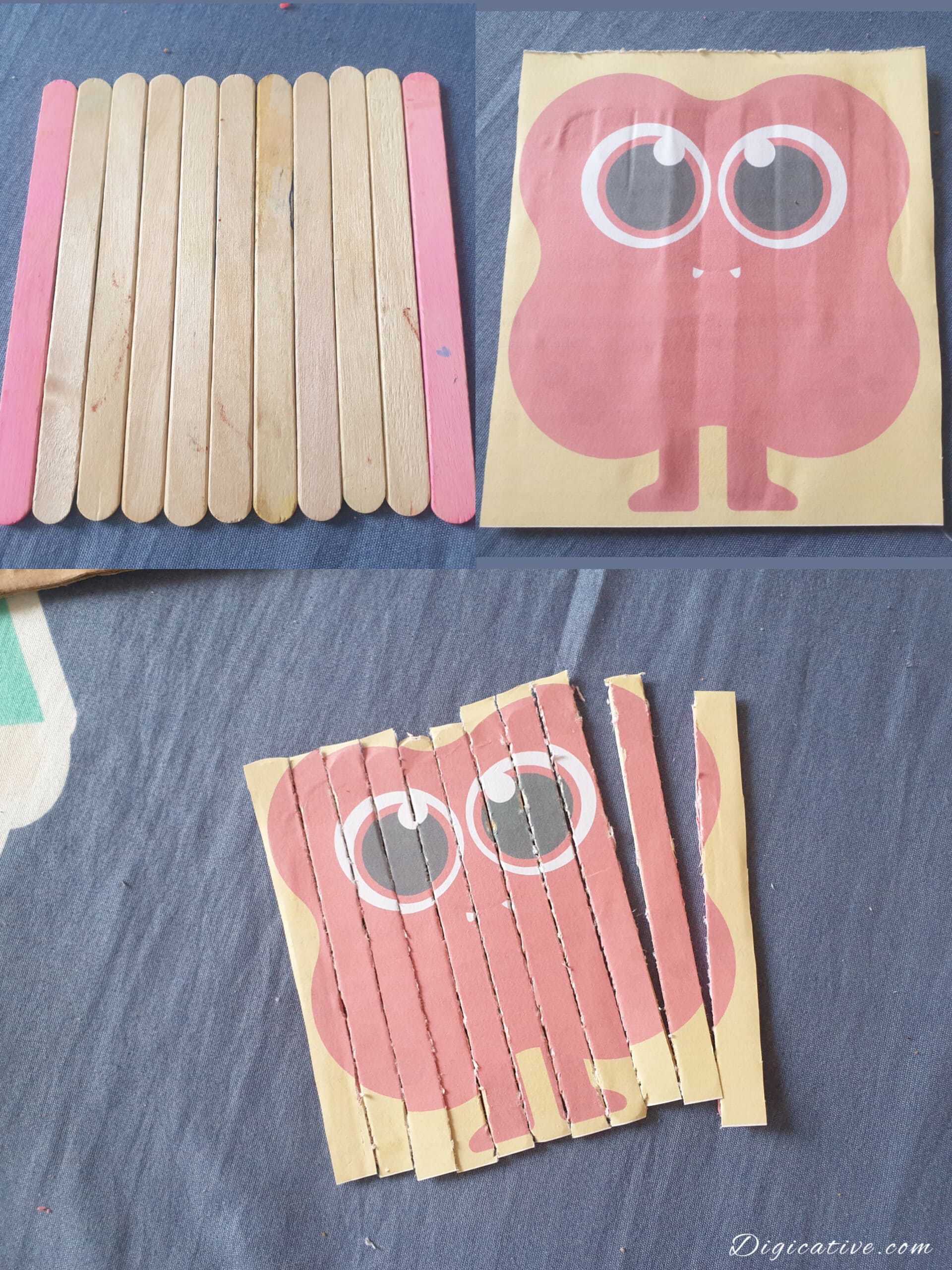 Popsicle Stick Picture Puzzle your Kids will Love