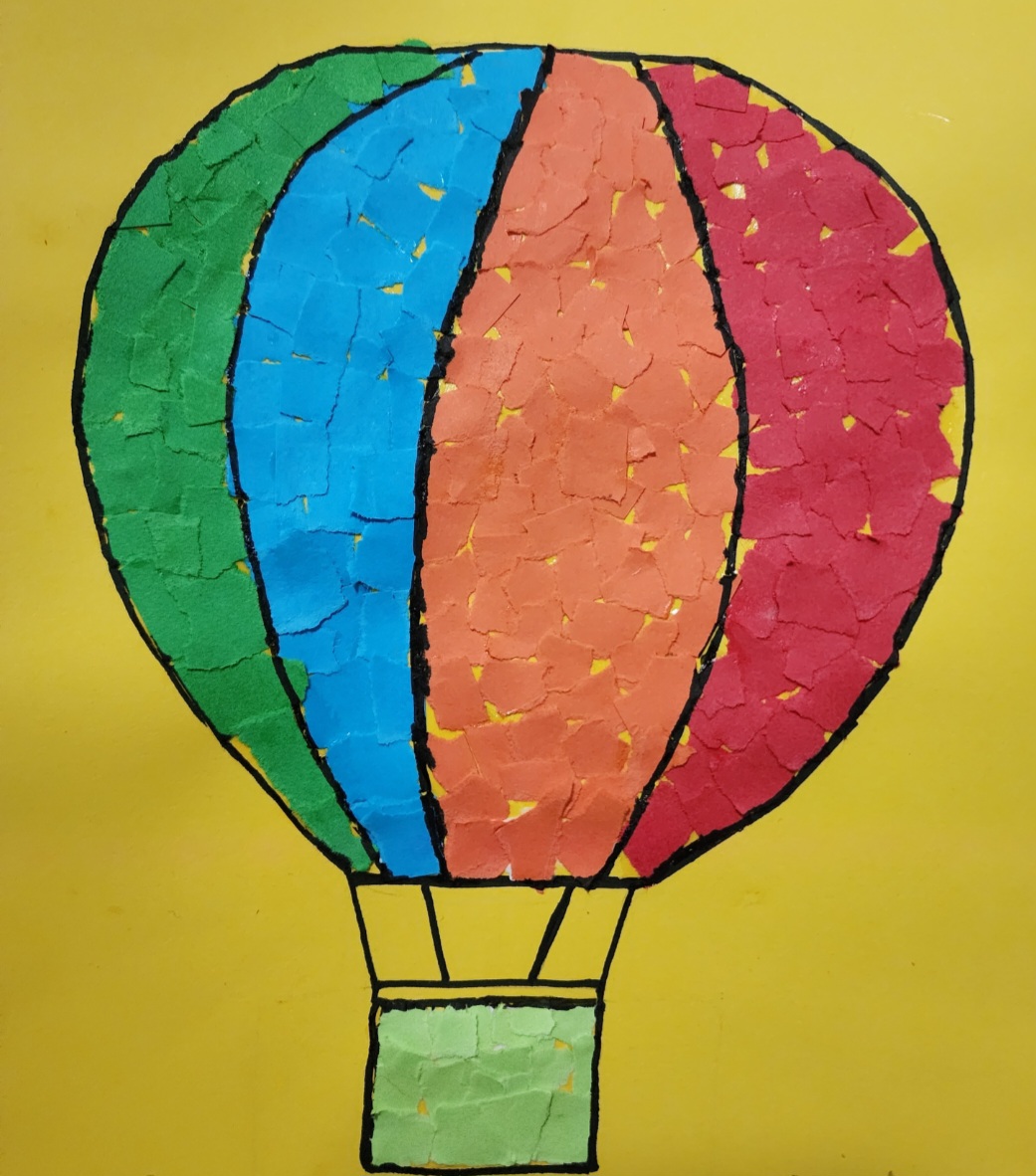 How to make Torn Paper Hot Air Balloon