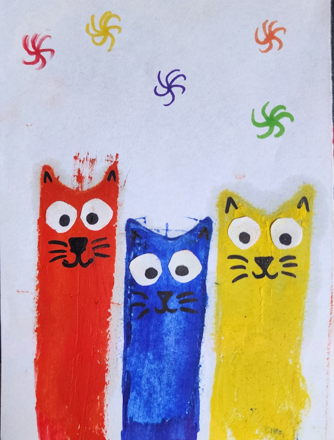 Squeegee Cat Painting