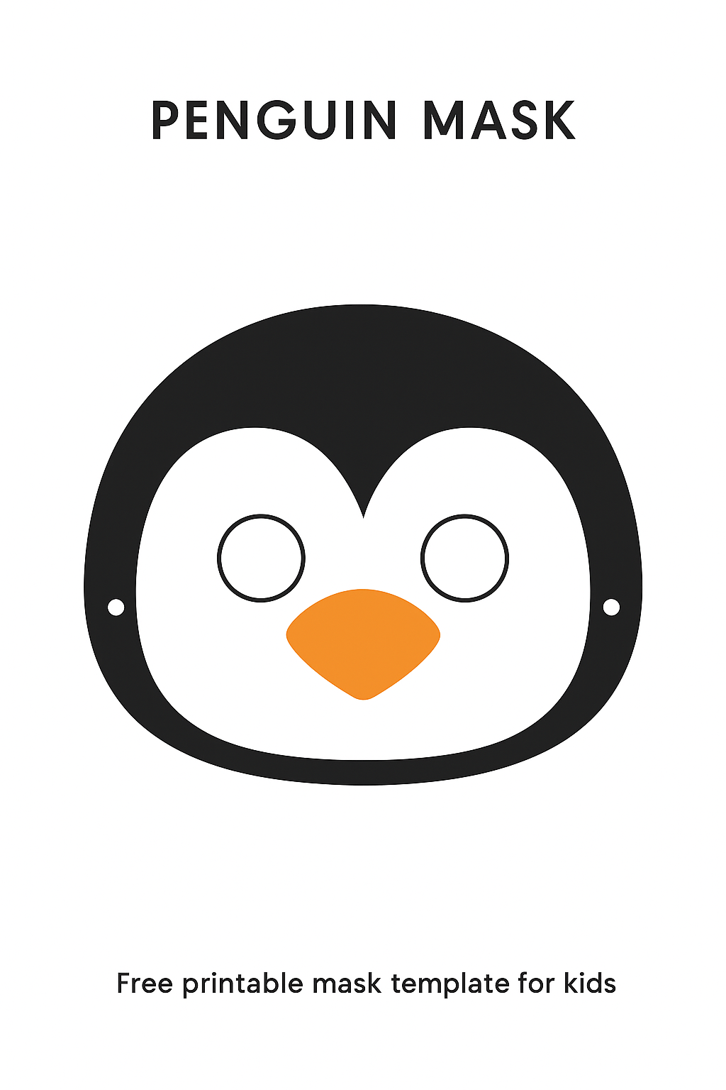 Free Printable Penguin Mask Template 2025 