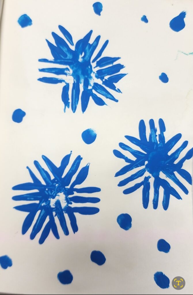 Fork painted Snowflake 