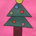 Free Printable Christmas Tree Shape Craft for Kids